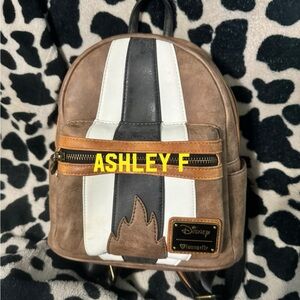 Disney chip and Dale tail Loungefly Backpack heart logo